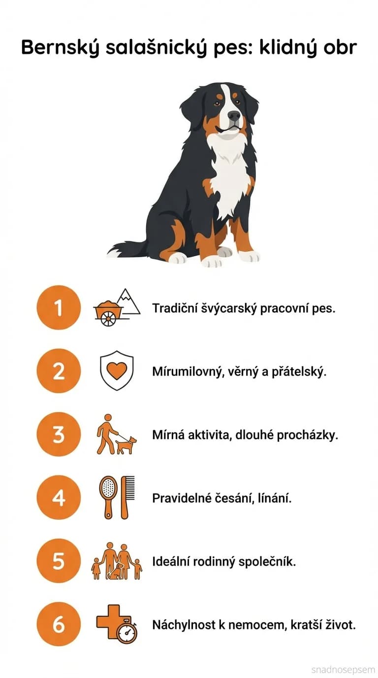 Infografika: Bernský salašnický pes: klidný obr