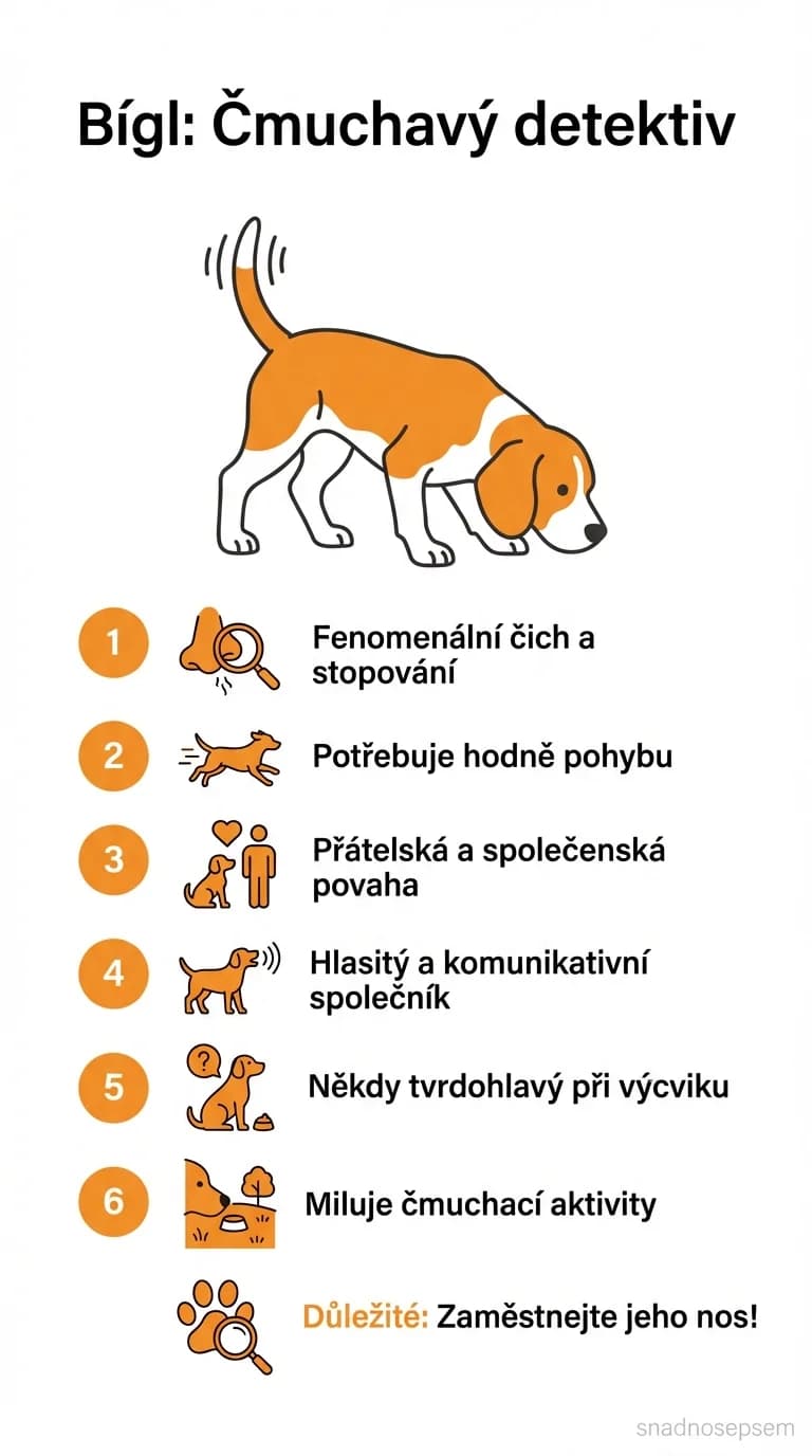 Infografika: Bígl: Čmuchavý detektiv