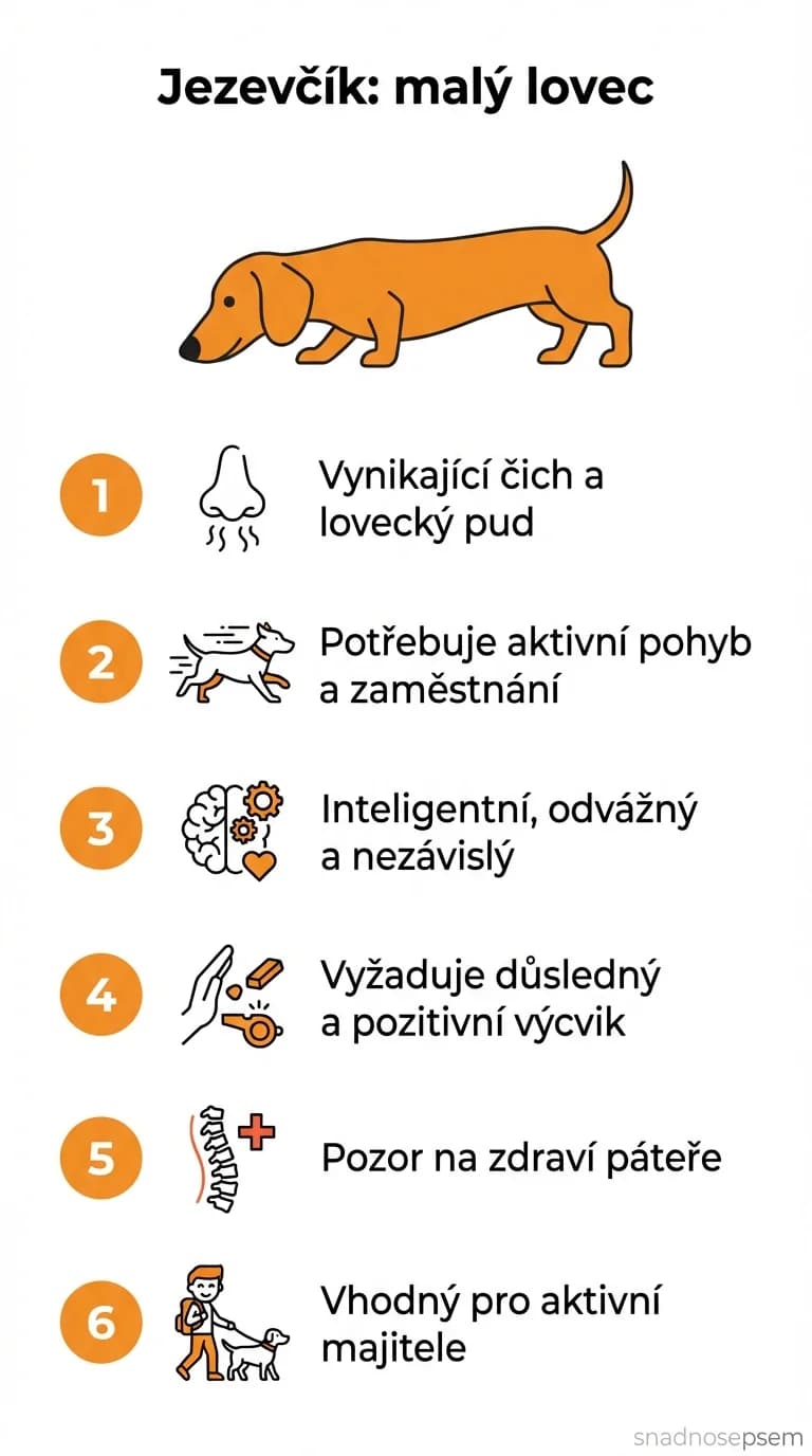 Infografika: Jezevčík: malý lovec