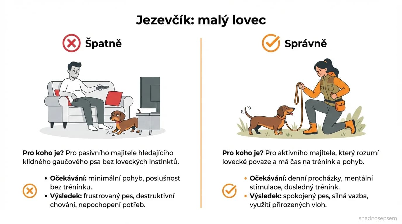 Srovnání: Jezevčík: malý lovec