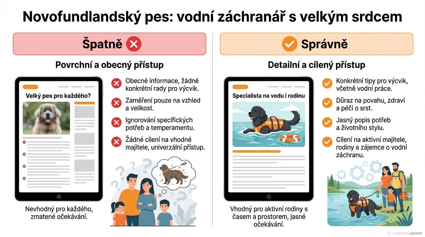 Srovnání: Novofundlandský pes: vodní záchranář s velkým srdcem