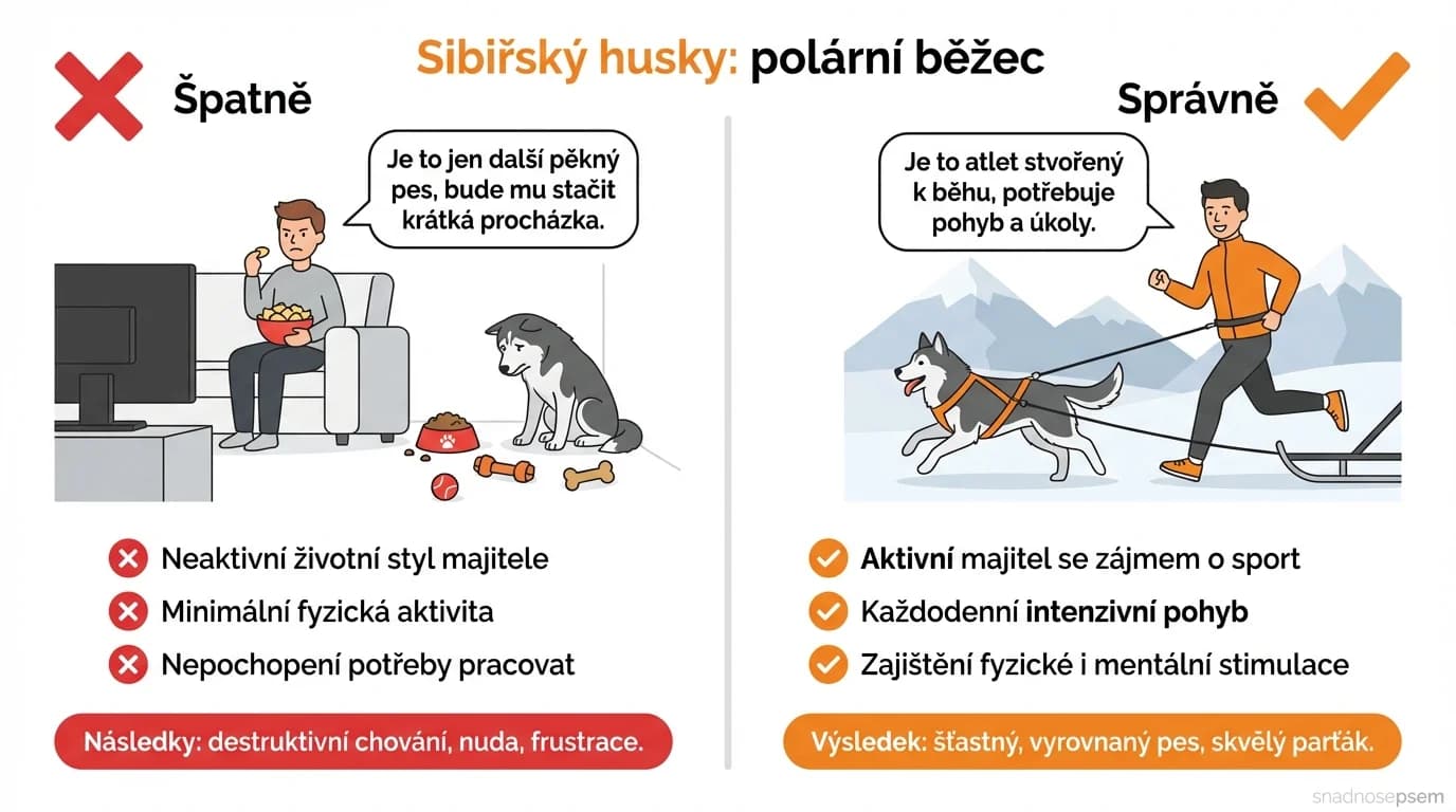 Srovnání: Sibiřský husky: polární běžec