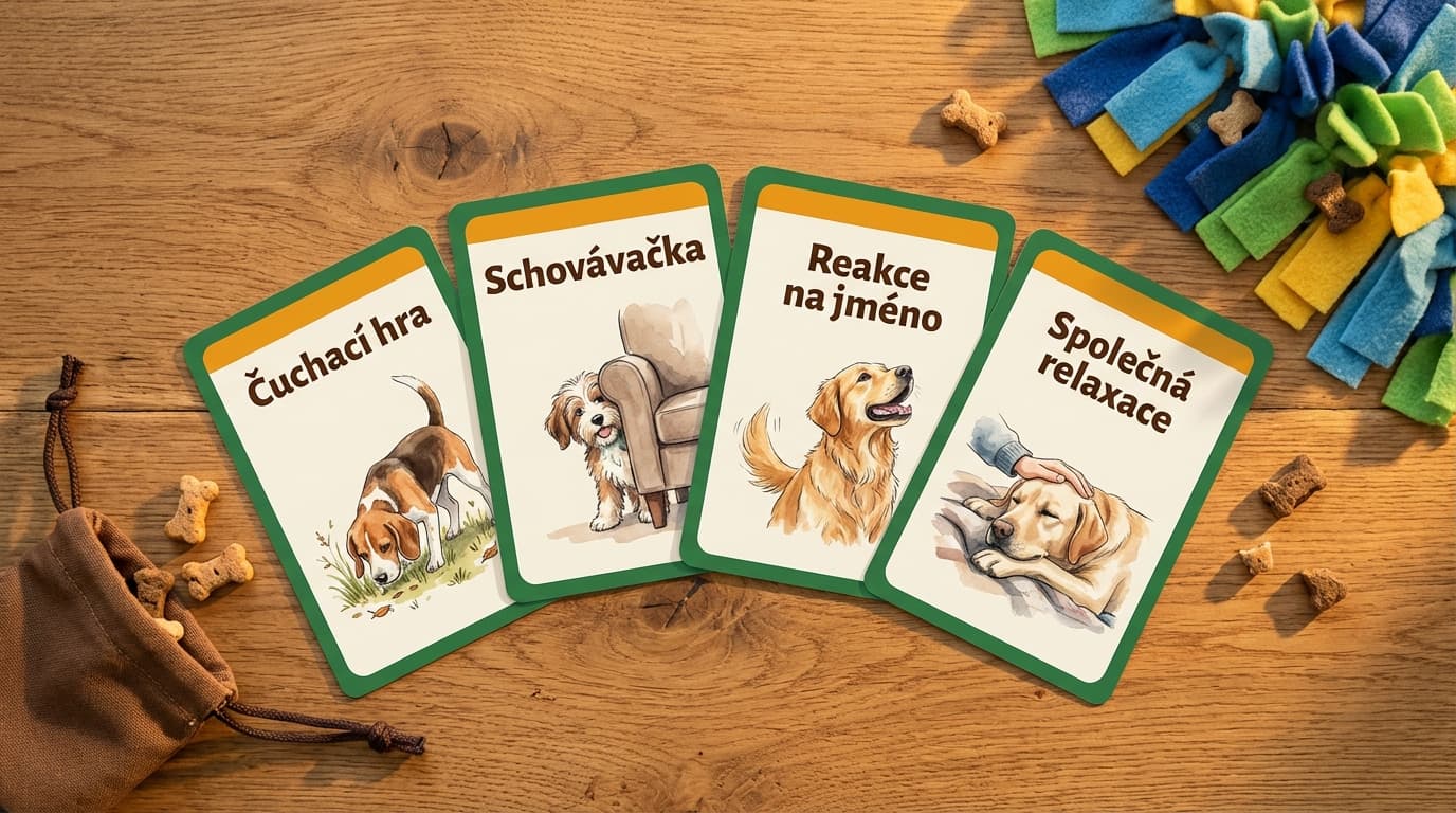 Herní kartičky na míru — čuchací hry, schovávačky a další